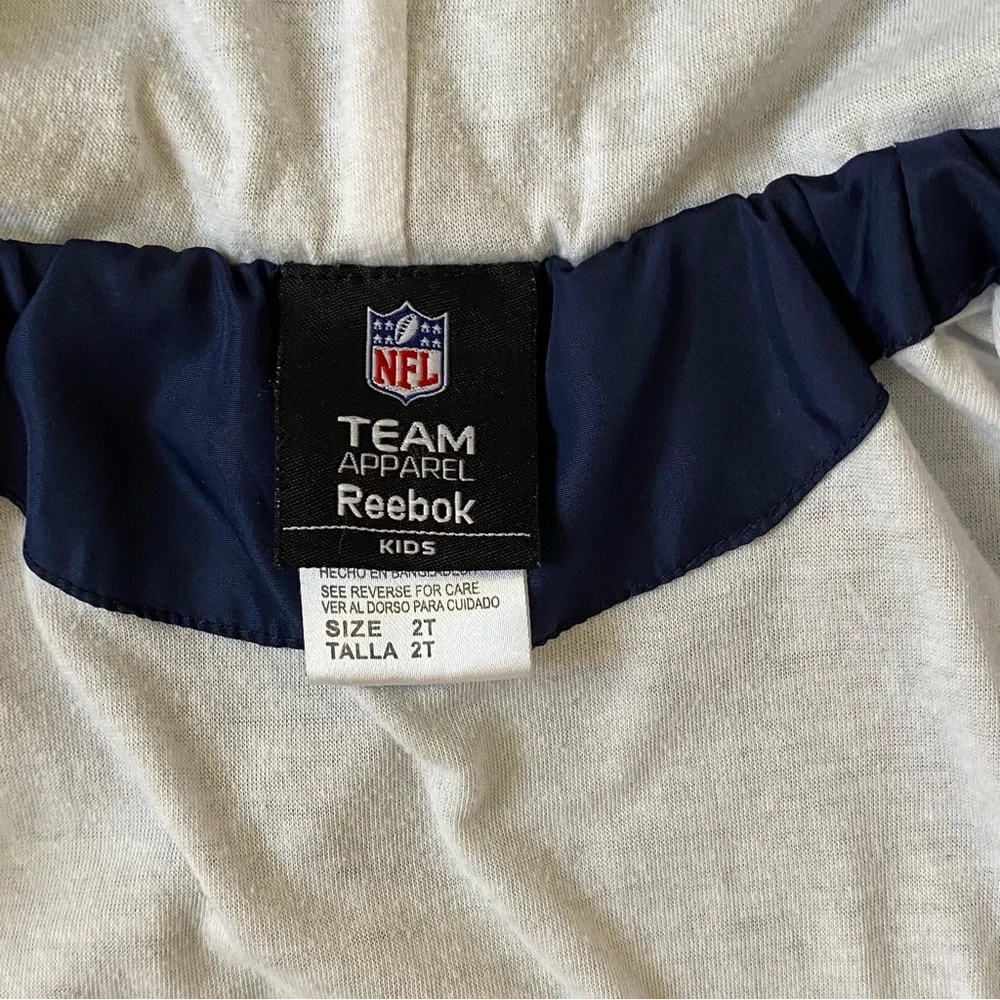 New England Patriots Jacket Size 2T Reebok 24 Months Lined Full Zip Football EUC